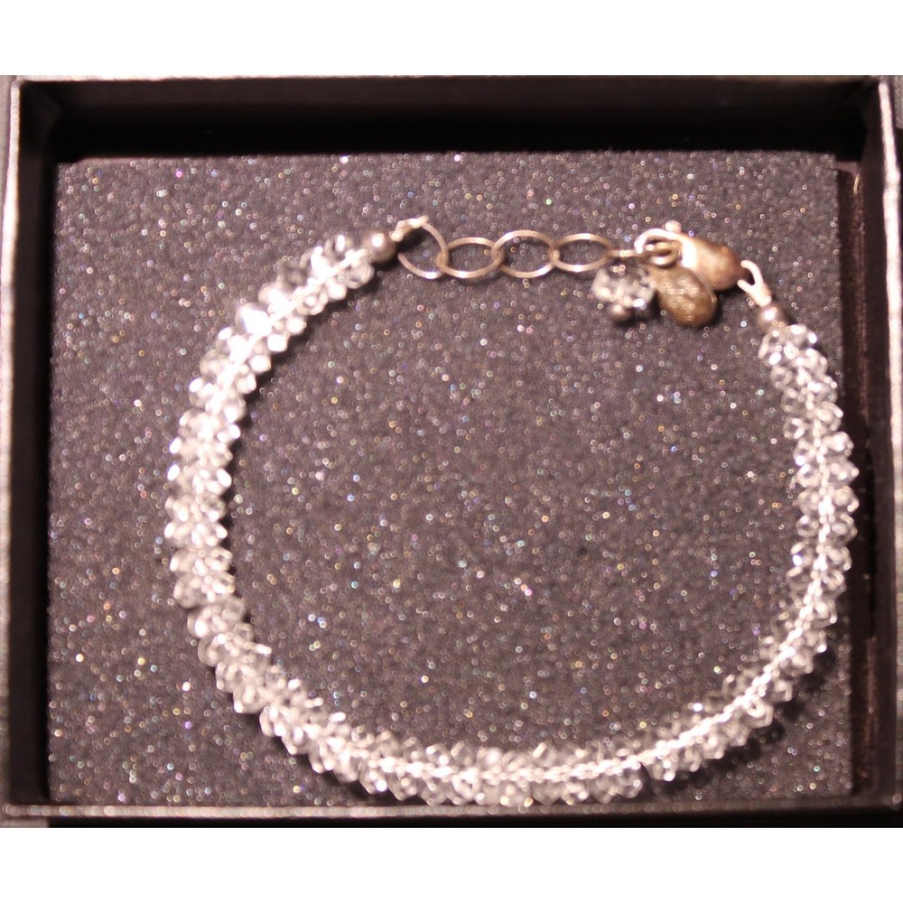 Deb Guyot designs Herkimer Diamond Quartz Beaded Bracelet With Sterling Silver K - Picture 6 of 6